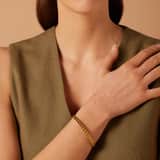 Stainless steel goldplated bangle ovaal