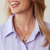 Stainless steel ketting met ashanger hart voor dames