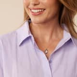 Zilveren ketting met hanger medaillon voor dames