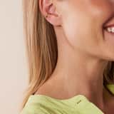 Zilveren goldplated earcuff