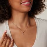Zilveren ketting met hanger met zirkonia 