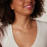 Zilveren ketting met hanger met zirkonia 
