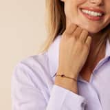 Stainless steel armband met geboortesteen zirkonia voor dames