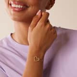 Zilveren goldplated armband met zirkonia