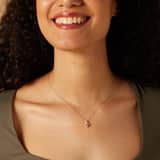 Zilveren goldplated ketting met hanger hart met zirkonia voor dames