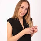 Zweifarbiges Armband, 585 Gold