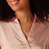 14 karaat gouden ketting met hanger zirkonia voor dames