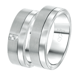 Gerecycled stainless steel liefdesring milan dames