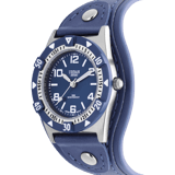 Urban Story Jongenshorloge met blauwe PU leren band