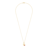 9 karaat ketting met hanger hart roze