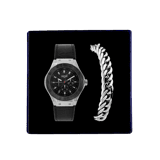 Edelstahl-Set, bestehend aus Armband und Regal-Uhr