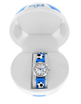 Regal jongenshorloge in voetbal cadeaudoosje