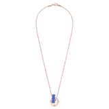 Rosévergoldete Halskette aus Edelstahl Sapphire Kristall