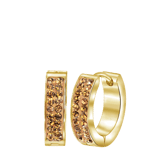 Stainless steel goldplated oorringen met light colorado kristal voor dames