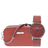 Regal Armbanduhr mit rotem PU-Lederarmband