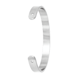 Gerecycled stainless steel armband bangle 8mm mat met zirkonia