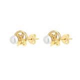 375 Gold Ohrstecker Knoten mit Perle