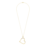 9 Karaat ketting met hanger open hart