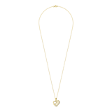 375 Gold Halskette mit Herzanhänger mit Diamant