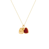 375 Gold Halskette, Herzmedaillon mit Blumen