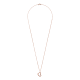 9 karaat ketting met hanger open hart rose voor dames