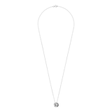 375 Gold Halskette mit Knotenanhänger, weiß