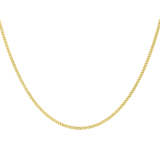 Halskette, 375 Gold, Panzerkette mit Diamantschliff