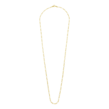 Halskette, Figaro, aus 375 Gold mit Diamantschliff