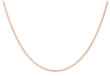 Halskette aus 375 Gold mit Gourmetglied, rosa