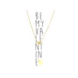 Bijoux goudkleurige ketting met hanger hart voor dames