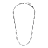 Zilveren ketting mat/glans met zirkonia