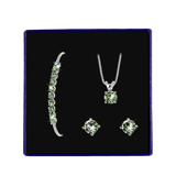 Schmuckset, 925 Silber, Kristall, Erinit