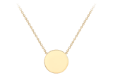 Kette aus 375 Gold mit Anhänger, rund, 1 cm
