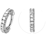 Tragus-Piercing aus Edelstahl, Ring, Clicker, Zirkonia