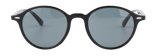 Schwarze Sonnenbrille mit dunklen Gläsern