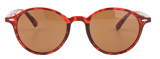 Sonnenbrille mit Leopardenmuster und braunen Gläsern