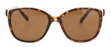 Braune Sonnenbrille mit goldfarbenen Akzenten