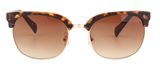 Braune Sonnenbrille mit goldfarbenen Akzenten