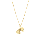 Goldfarbene Byoux Halskette mit Herz-Medaillon