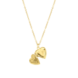 Goldfarbene Byoux Halskette mit Herz-Medaillon