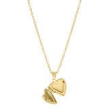 Bijoux goudkleurige ketting met medaillon hart voor dames