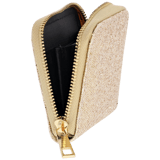 Goudkleurige portemonnee met glitter