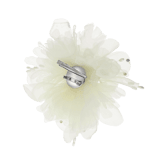 Haarspange, blumenförmig mit Kunstperlen