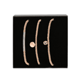 Stainless steel roséplated roseplated met kristal voor dames