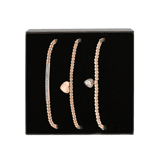 Rotvergoldetes Armband-Set Endless, Edelstahl, Kristall