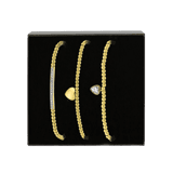 Vergoldetes Armband-Set Endless, Edelstahl, Kristall