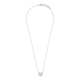 Zilveren ketting met hanger hart/infinity zirkonia
