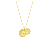 Kette & Anhänger, 925 Silber, vergoldet, römischer Kranz