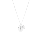 Kette & Anhänger, 925 Silber, oval