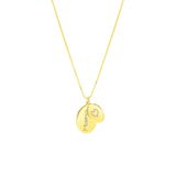 Kette & Anhänger, 925 Silber, vergoldet, oval